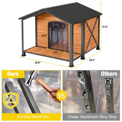 Aivituvin 40.5"L/41.6"L Heated Waterproof Dog House | Adjustable Heating Pad-AIR88/89-IN-HP