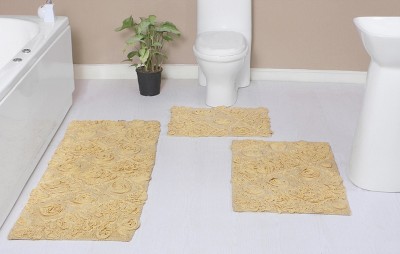 Modesto Collection Cotton Tufted Set of 3 Bath Rug Set - Home Weavers