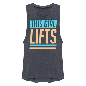 Junior's Lost Gods This Girl Lifts Festival Muscle Tee - 1 of 4