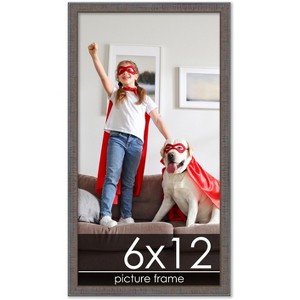 PosterPalooza | Panoramic Textured Grey Picture Frame - UV Acrylic, Foam Board Backing, Hanging Hardware - 1 of 4