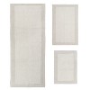 Luxury Reversible Bathroom Rugs Set, Washable Rug, Extra Soft and Absorbent bath Rug, Kitchen Mat, Non-Slip Bath Mat Set, 3 Pcs Set with Runner, Ivory - 2 of 4