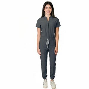 Medgear Women's Scrub Jumpsuit with 8 Pockets - 1 of 4