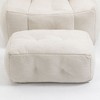 NicBex Modern Bean Bag Chair with Footrest, Comfy Lazy Sofa with Memory Foam for Dorm, Living Room, White - 3 of 4
