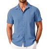 COOFANDY Shirts for Men Short Sleeve Button Down Shirt Casual Summer Beach Shirt - 4 of 4