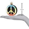 Old World Christmas Glass Blown Tree Ornament, Peace Sign - 2 of 4