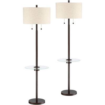 caper tray table floor lamp with usb port and outlet