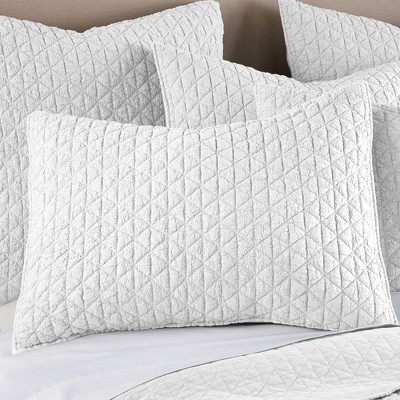 Rowan White King Reversible Microfiber Quilt Set