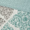 Gulches Full/Queen 6 Piece Printed Quilt Set with Throw Pillows Aqua - 3 of 4