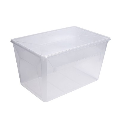 Ezy Storage Waterproof Clear Latching Tote, 50 L