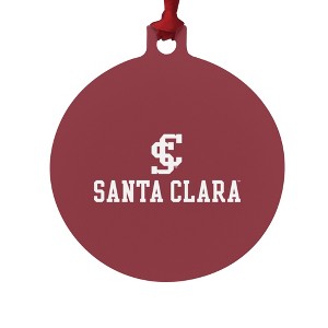Santa Clara University Primary Logo Aluminum Holiday Christmas Tree Ornament  3.0" (7.6 cm) x 3.37" (8.6 cm) - 1 of 4