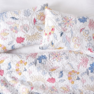 Flamingo Queen Cotton Reversible Quilt Set