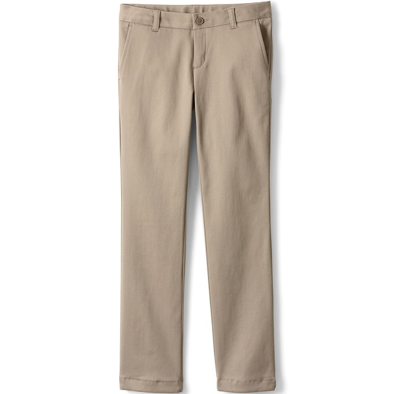 Lands' End Kids Plain Front Stretch Chino Pants, 1 of 6
