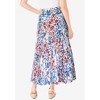 Woman Within Plus Size Pull-On Elastic Waist Crinkle Printed Skirt - 3 of 4