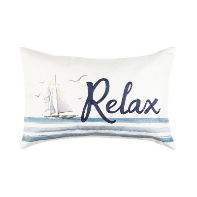 C&F Home 13" x 20" Relax Embroidered Throw Pillow