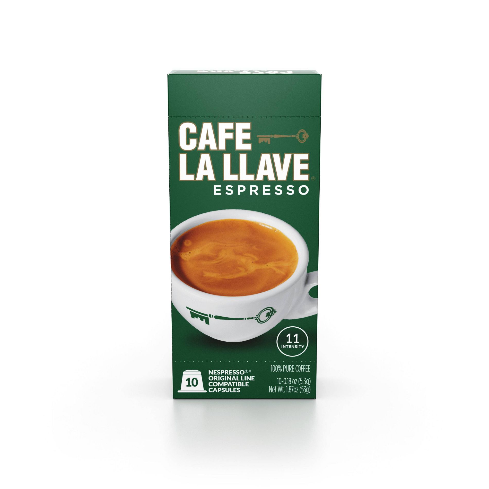 Cafe La Llave Espresso Dark Roast Nespresso Original Line Coffee Pods - 10ct