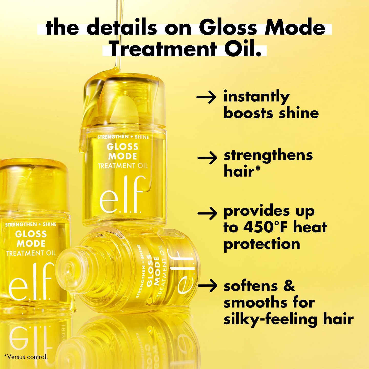 Масло для волос e.l.f. Hair Gloss Mode для укрепления и блеска, 1 fl oz — фото 6