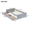 RISOKEYS Twin Platform Bed Frame with 2 Storage Drawers - Space-Saving Solid Rubber Wood Daybed for Teens & Adults,No Box Spring Needed - 3 of 4