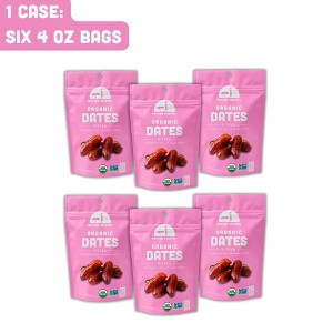 Mavuno Harvest Organic Pitted Dates Snacks, a Vegan & Gluten Free Healthy Snack with No Preservatives or Added Sugars, 4 oz Bags - 6 PK - 1 of 4
