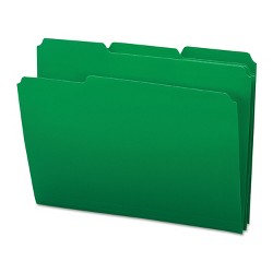 UNIVERSAL Deluxe Reinforced Top Tab Folders 2 Fasteners 1/3 Tab Legal Green 50 