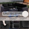 ALAULM Outdoor Patio Furniture Set Outdoor Sectional Rattan Sofa Set Brown Manual Wicker Patio Conversation Set with Cushions - 3 of 4