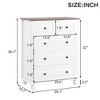 NicBex Modern Tall Dresser with Drawers,Storage Cabinet with Metal Handles, Wood Dressers for Bedroom,Entryway,Living Room Furniture,Ivory White - 2 of 4