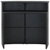 vidaXL Bar Table Black PE rattan Standard Tough Bar Table - 2 of 4