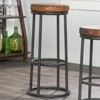 Christopher Knight Home Classic Victoria Indoor Wood and Metal 30" Bar Stool, Brown/Black - image 2 of 4