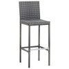 vidaXL 9-Piece Patio Bar Set in Gray - Outdoor-Friendly Acacia Wood and Poly Rattan Construction with Padded Seat Cushions and Easy-Assembly Design - 3 of 4