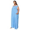 L I V D Women's Olson Wide Leg Pocket Jumpsuit, Blue Perry, 1X - 2 of 3