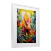Stupell Industries Colorful Dinosaur in Jungle Framed Print Under Glass Art, White, 17" x 21" - 2 of 4