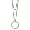 Chisel Stainless Steel Polished 2 Strand Twisted Circles 18.5" Necklace - 2 of 2
