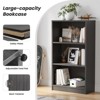 Sevobal Decorarive Bookshelf Small Bookcase Freestanding 3 Adjustable Shelves for Home Office, Gray, 29.5"*24.4"*44.1" - 3 of 4