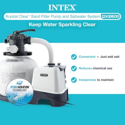 Intex 2,650 GPH 16" Krystal Clear Saltwater System and Sand Filter Pump, 6 of 13