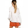 Women's V-neck Bohemian-inspired Embroidered Detail Blouse - Vine & Love - 3 of 4