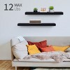 SEVOBAL Decorative Bookshelf Floating Shelves Wall Mounted Wood Shelf Hanging Bathroom Shelf Home Wall Decor Corner Shelf, Black, 18.11"*3.94"*1.57" - 3 of 4