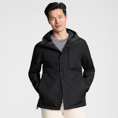 Lands' End Men's Waterproof Raincoat - Medium - True Black
