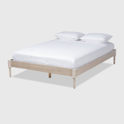 King Colette French Bohemian Wood Platform Bed Frame White - Baxton Studio