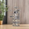 81.1 Inch Large Cat Tree Tower  with 13 Scratching Posts, 2 Perches, 2 Caves, Basket, Hammock, Pompoms - Multi-Level Plush Cat Condo for Indoor Cats - 2 of 4