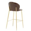 Set of 2 Upholstered Bar Stools,Faux Leather Bar Stools with Metal Frame for Kitchen Island, Modern Upholstered Bar Stools for Home Bar-Koiai - 4 of 4