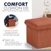 Ornavo Home 2 Pack 12" Small Square Collapsible Storage Ottoman, Foot Stool, Seat - 4 of 4
