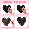 Joyfy 36 Packs Valentines Day Gifts Cards for Kids, Magic Color Scratch Heart Rainbow Paper, Valentine Crafts & Art for Kids Classroom Exchange Gifts - 4 of 4