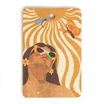 Gigi Rosado Sun woman Cutting Board Rectangle - Deny Designs