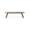 Wooakway Modern 63" L Weather-resistant Acacia Wood Patio Bench with Adjustable Levelers Classic Slat Panel Durable Solid Hardwood Frame - 2 of 4