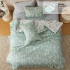 Joyfy King Size Comforter Set Sage Green, 3 Pieces Floral King Bedding Set with 1 Soft Reversible Botanical Comforter and 2 Pillow Shams, Bed in a Bag - 3 of 4