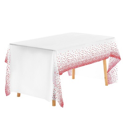 Unique Bargains Disposable Plastic Rectangle Printed Gold Domes Dining Parties Table Covers 6 Pcs