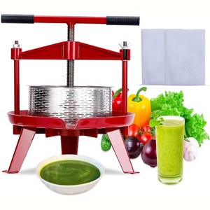 Stainless Steel Vertical Filter Barrel - 9L Fruit Wine Press, Fruit Press Machine, Apple Press, Grape Press, Honeycomb Press - 1 of 4
