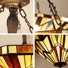 Chloe Lighting Vincent Tiffany-Style 3-Light Mission Inverted Pendant 22" Wide - 4 of 4