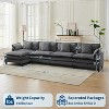 Modular Cloud Couch with Ottoman, Corduroy L/U-Shaped Sectional Sofa & Pillows for Living Room, Office, Apartment - 2 of 4