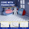 Etokfoks Space Kids Tent Indoor Rocket Ship with Mat Star Lights 1 Piece for Toddlers Playroom Bedroom Spacious for 3 to 4 Children - 3 of 4