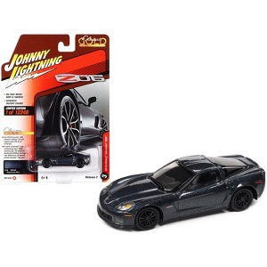 2012 Chevrolet Corvette Z06 Supersonic Blue Metallic Limited Edition to 12240 pieces 1/64 Diecast Model Car by Johnny Lightning - 1 of 3